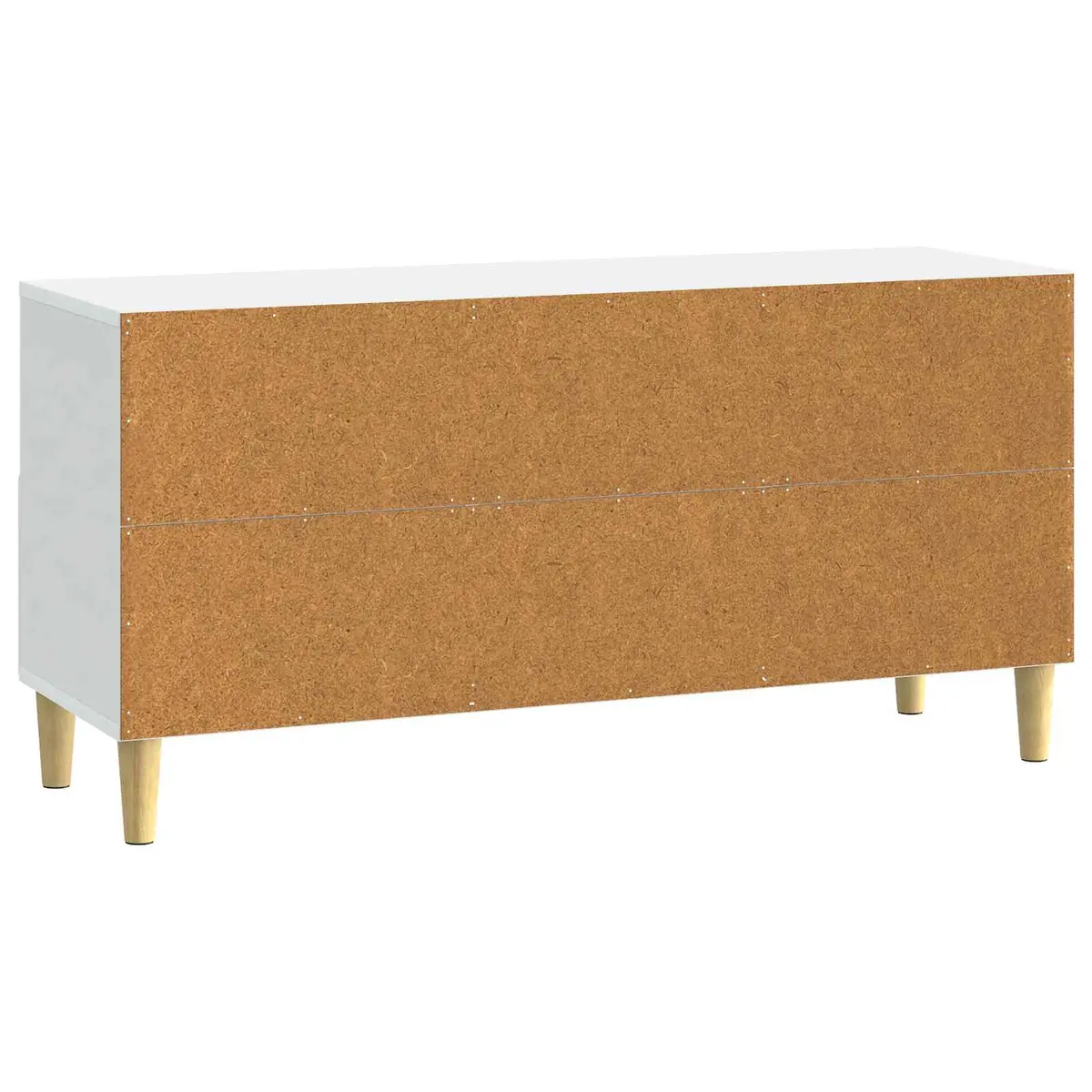 White Engineered Wood TV Cabinet with Drawer