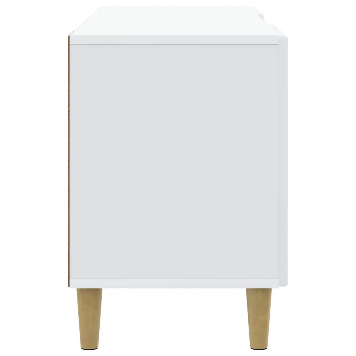 White Modern TV Cabinet with Swing Doors