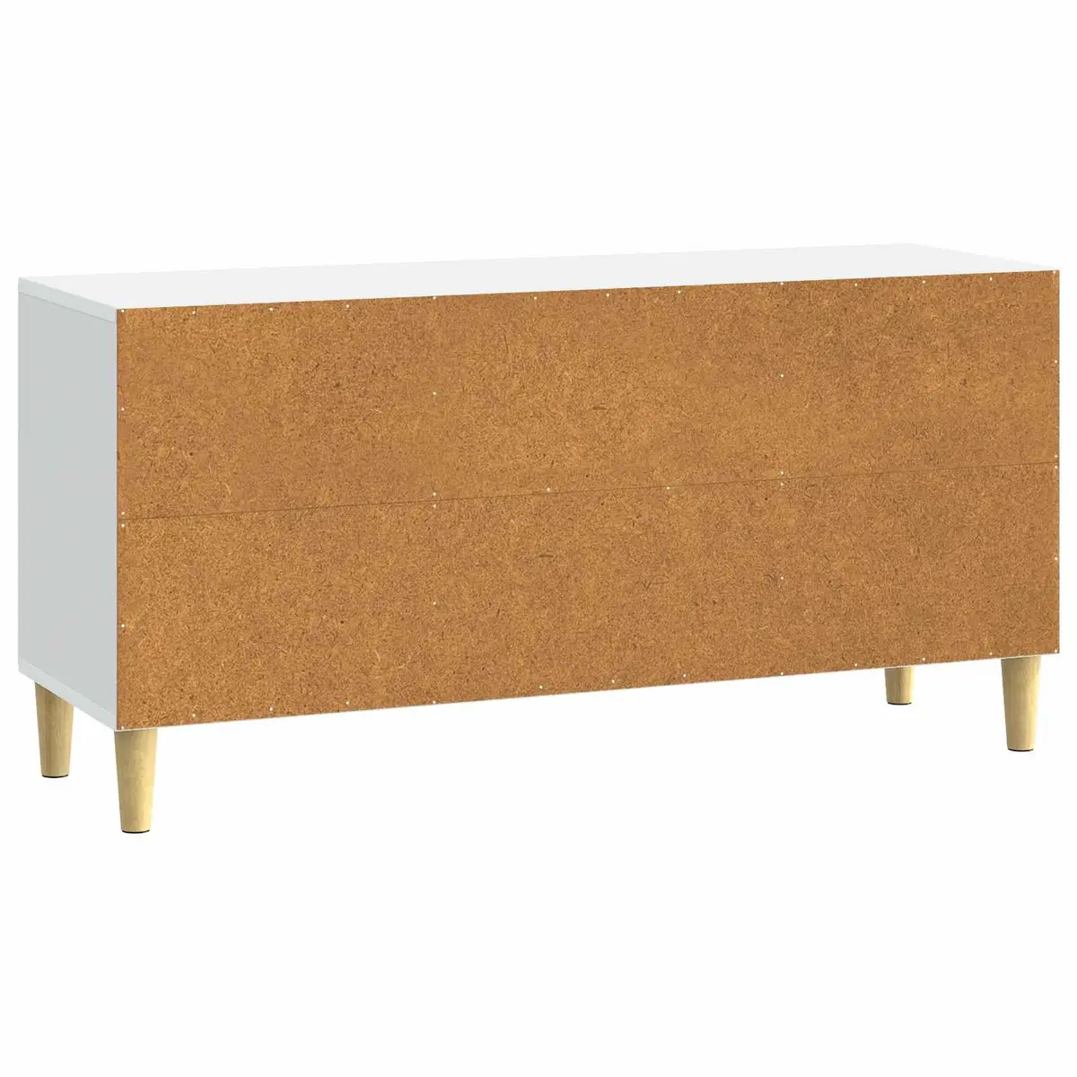 White Modern TV Cabinet with Swing Doors
