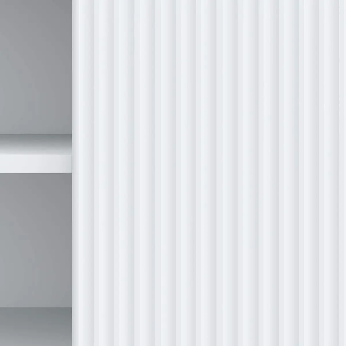 White Modern TV Cabinet with Swing Doors