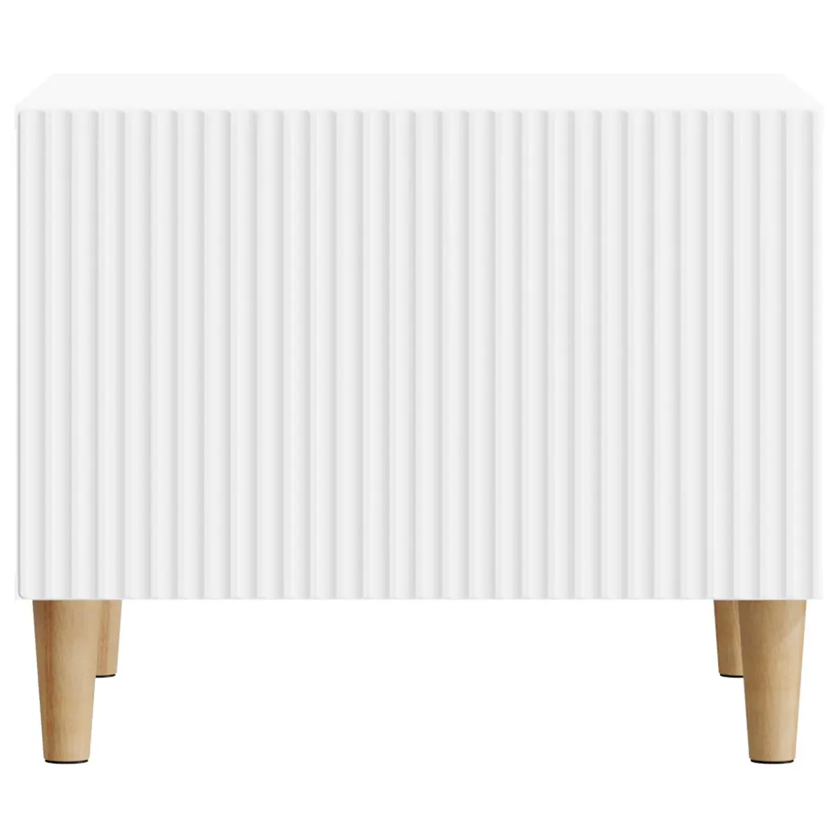White Coffee Table with Drawer and Open Shelf