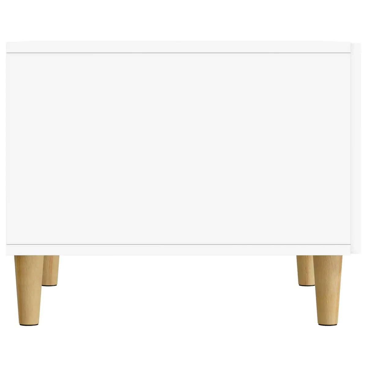 White Coffee Table with Drawer and Open Shelf