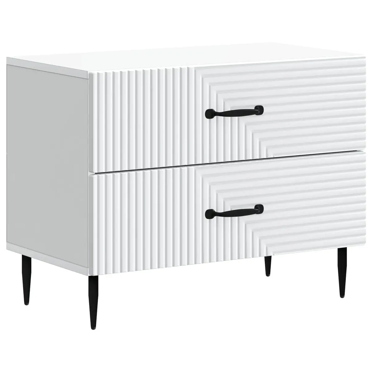 Bedside Cabinet Engineered Wood 62 x 34.5 x 47.5 cm White
