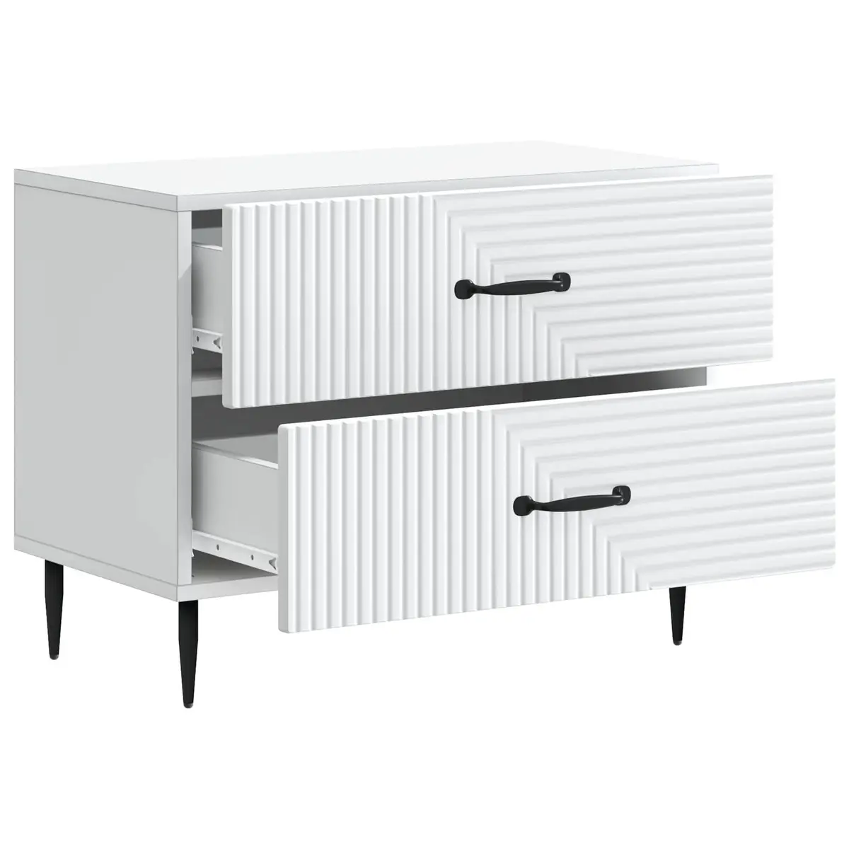 Bedside Cabinet Engineered Wood 62 x 34.5 x 47.5 cm White