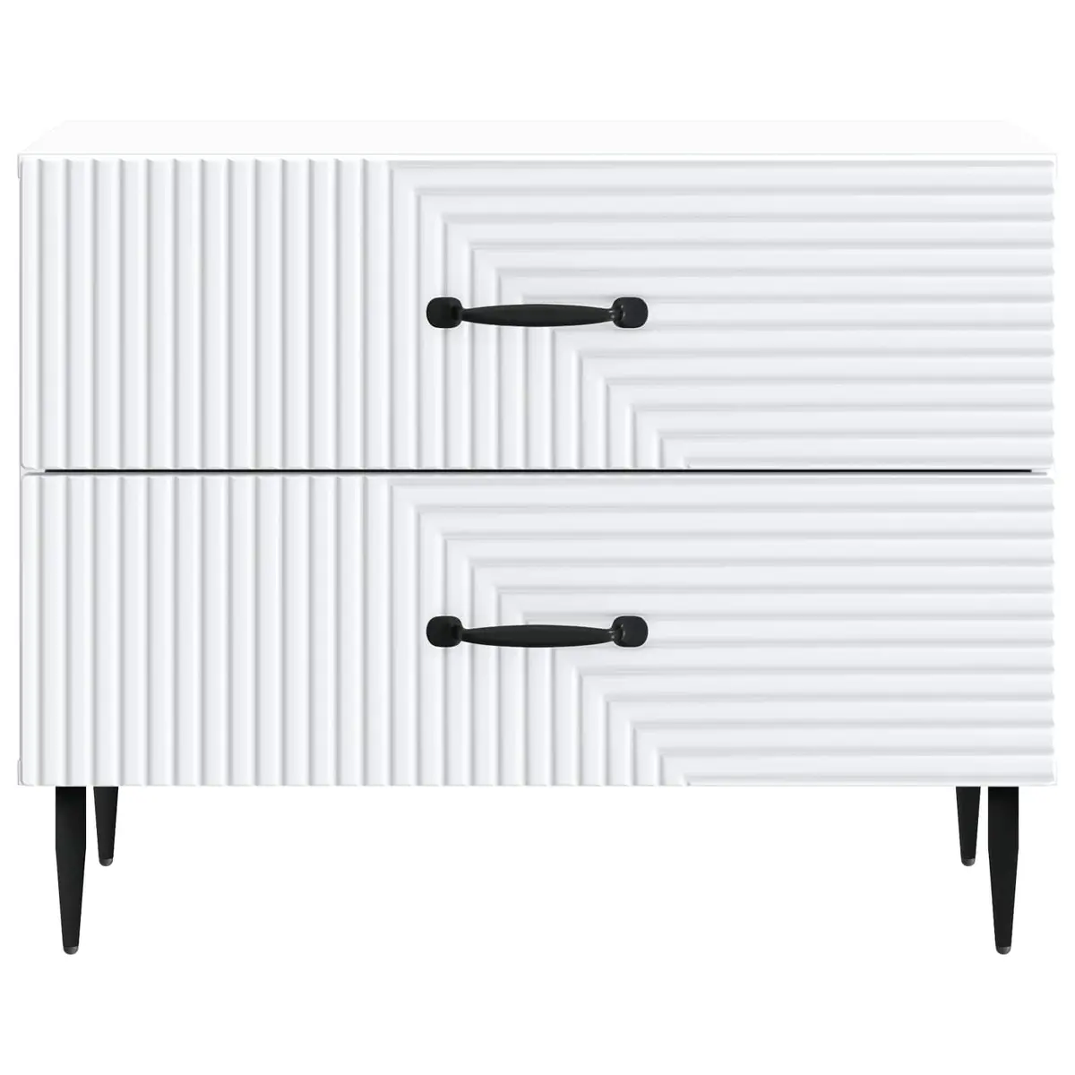 Bedside Cabinet Engineered Wood 62 x 34.5 x 47.5 cm White