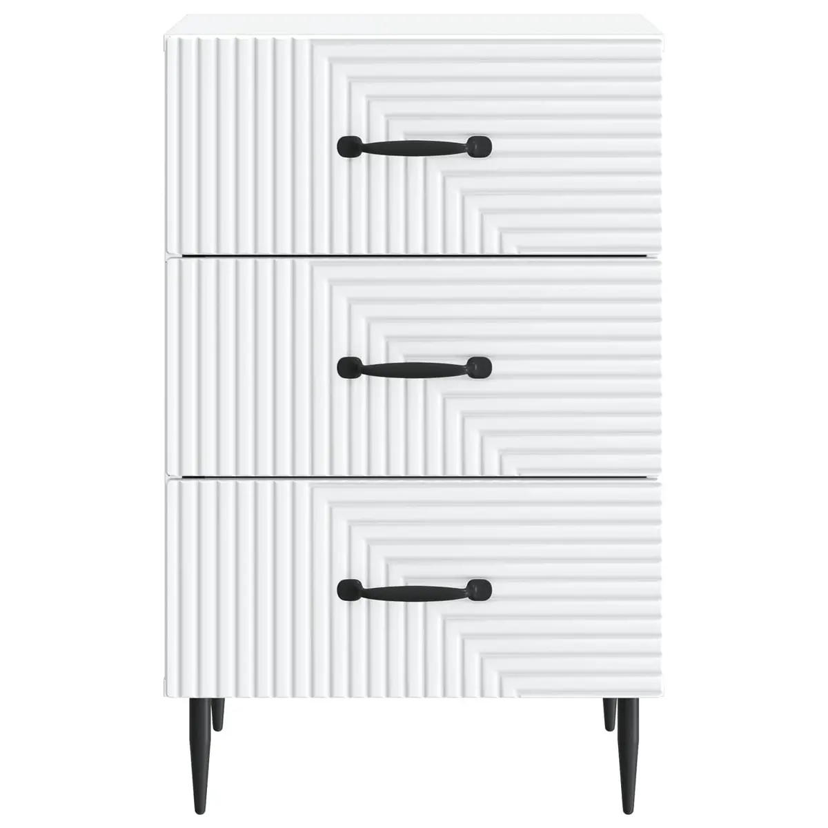 Bedside Table Engineered Wood 43 x 41 x 66.5 cm White