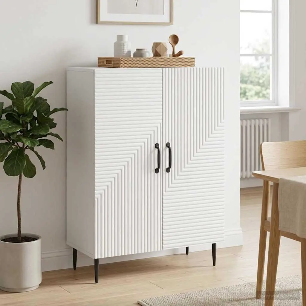 White Sideboard with Storage Solutions