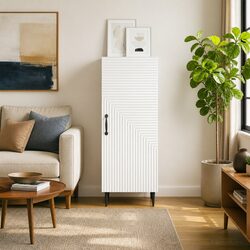 Elegant White Sideboard Storage Cabinet for Living Room