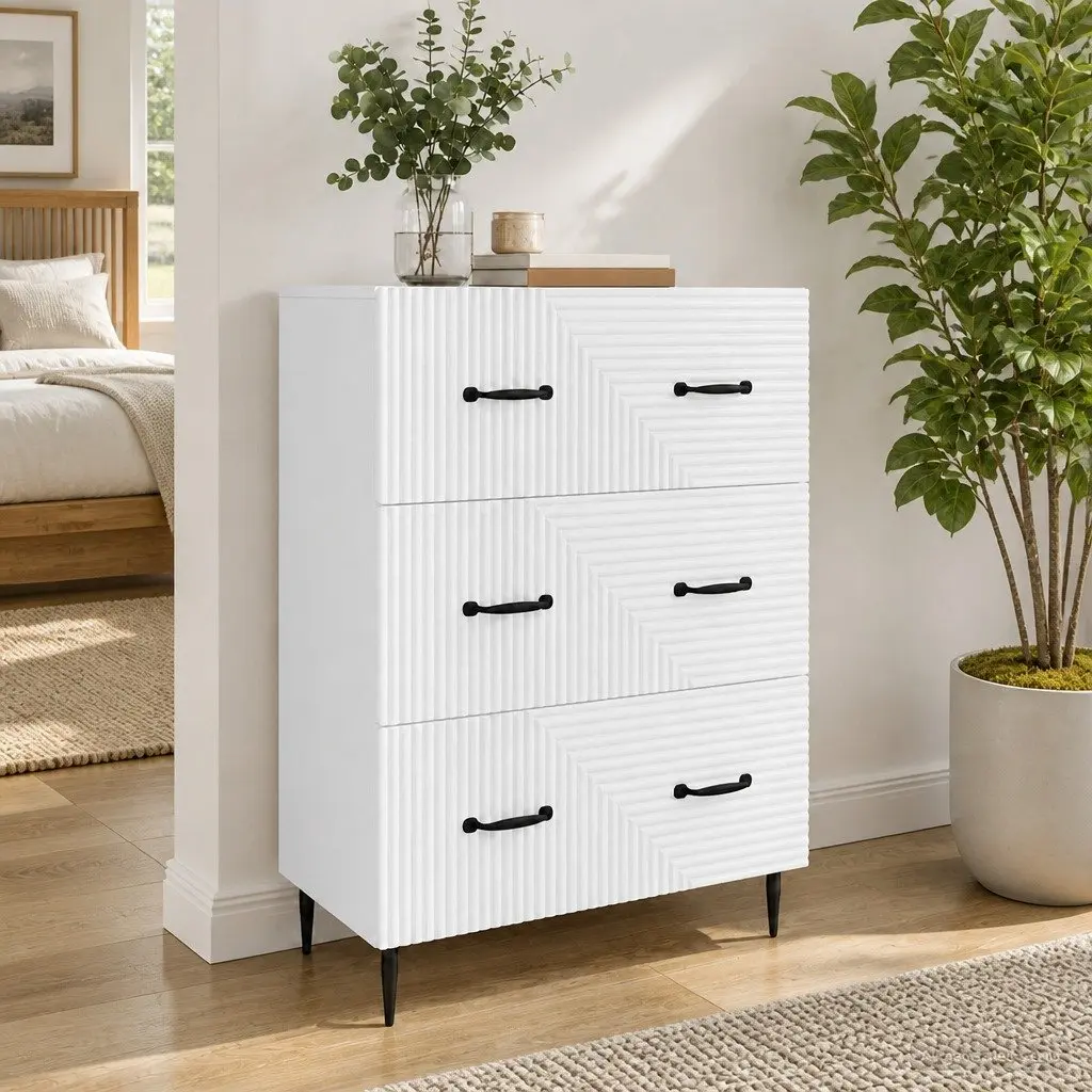 Drawer Cabinet Engineered Wood 66 x 34.5 x 89.5 cm White