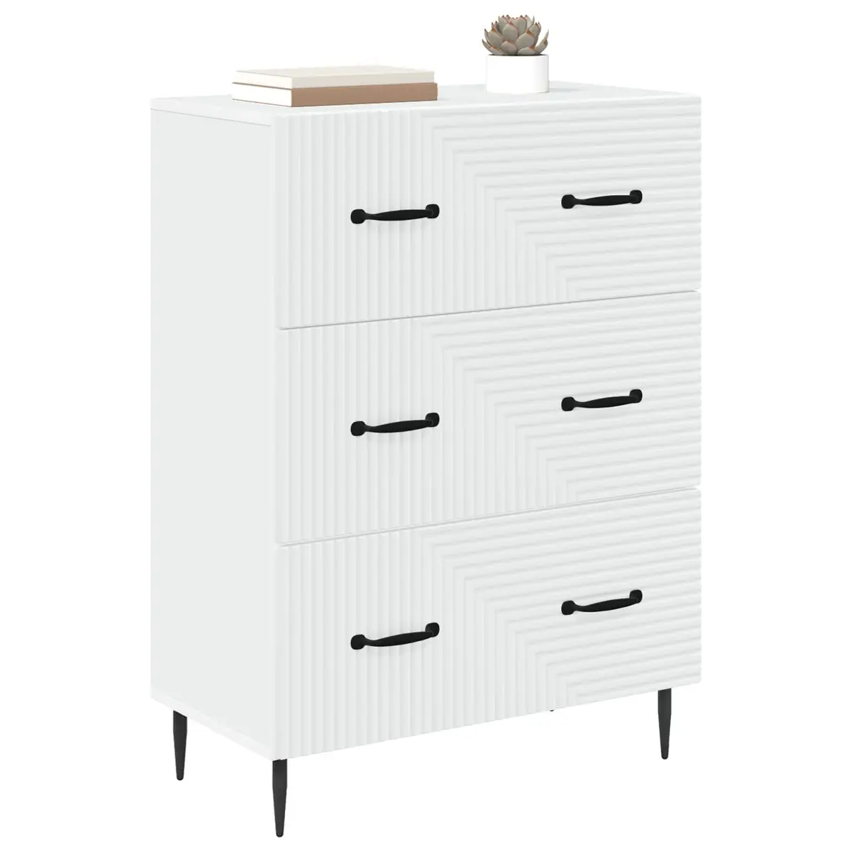 Drawer Cabinet Engineered Wood 66 x 34.5 x 89.5 cm White
