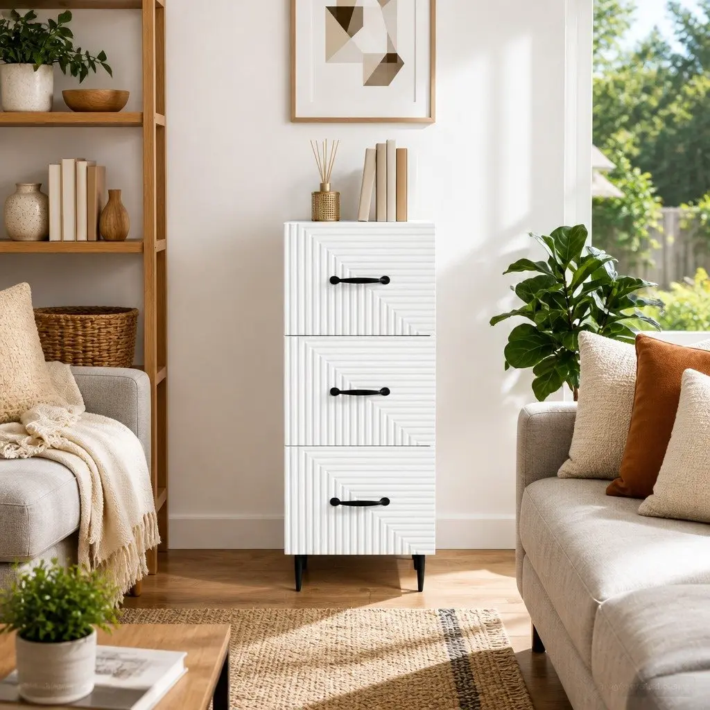 Drawer Cabinet Storage Unit 33 x 34.5 x 89.5 cm