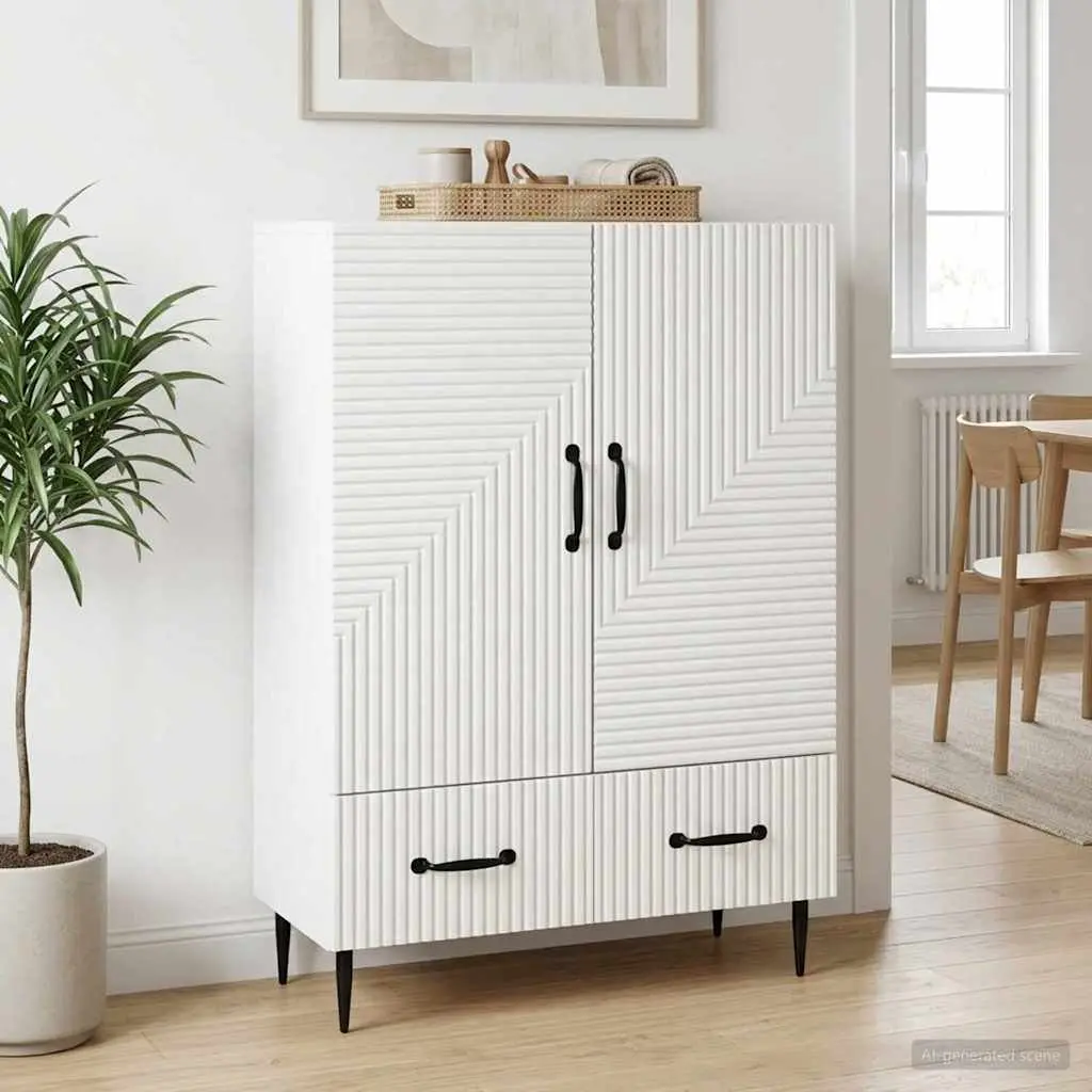 White Sideboard Storage Cabinet for Living Spaces