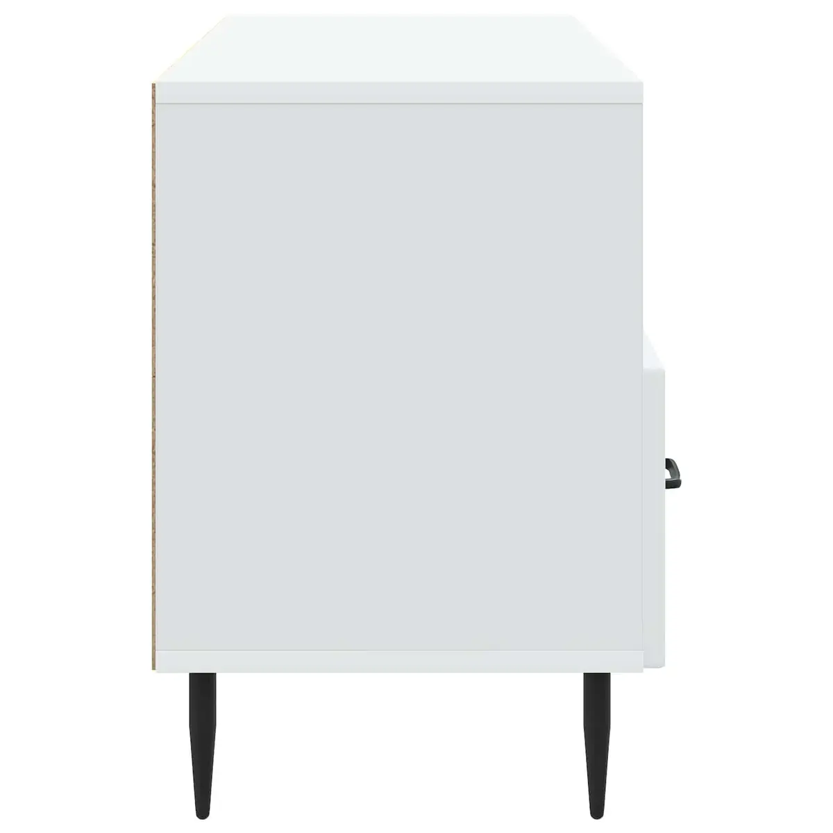 White Engineered Wood TV Cabinet with Drawer 102cm