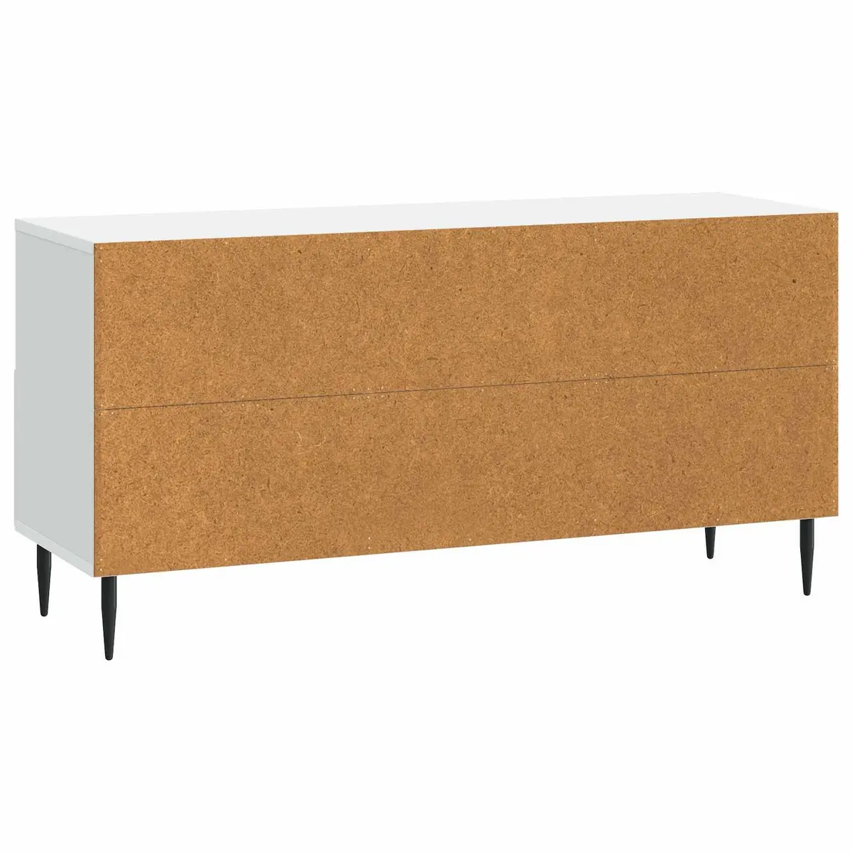 White Engineered Wood TV Cabinet with Drawer 102cm