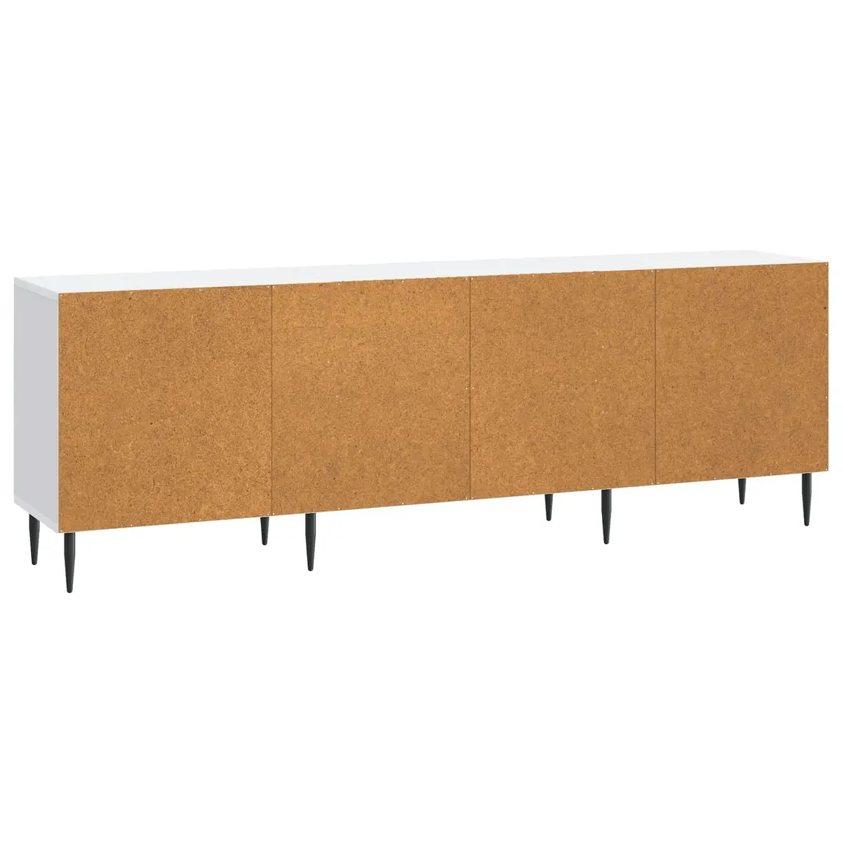 White Engineered Wood TV Cabinet with Storage