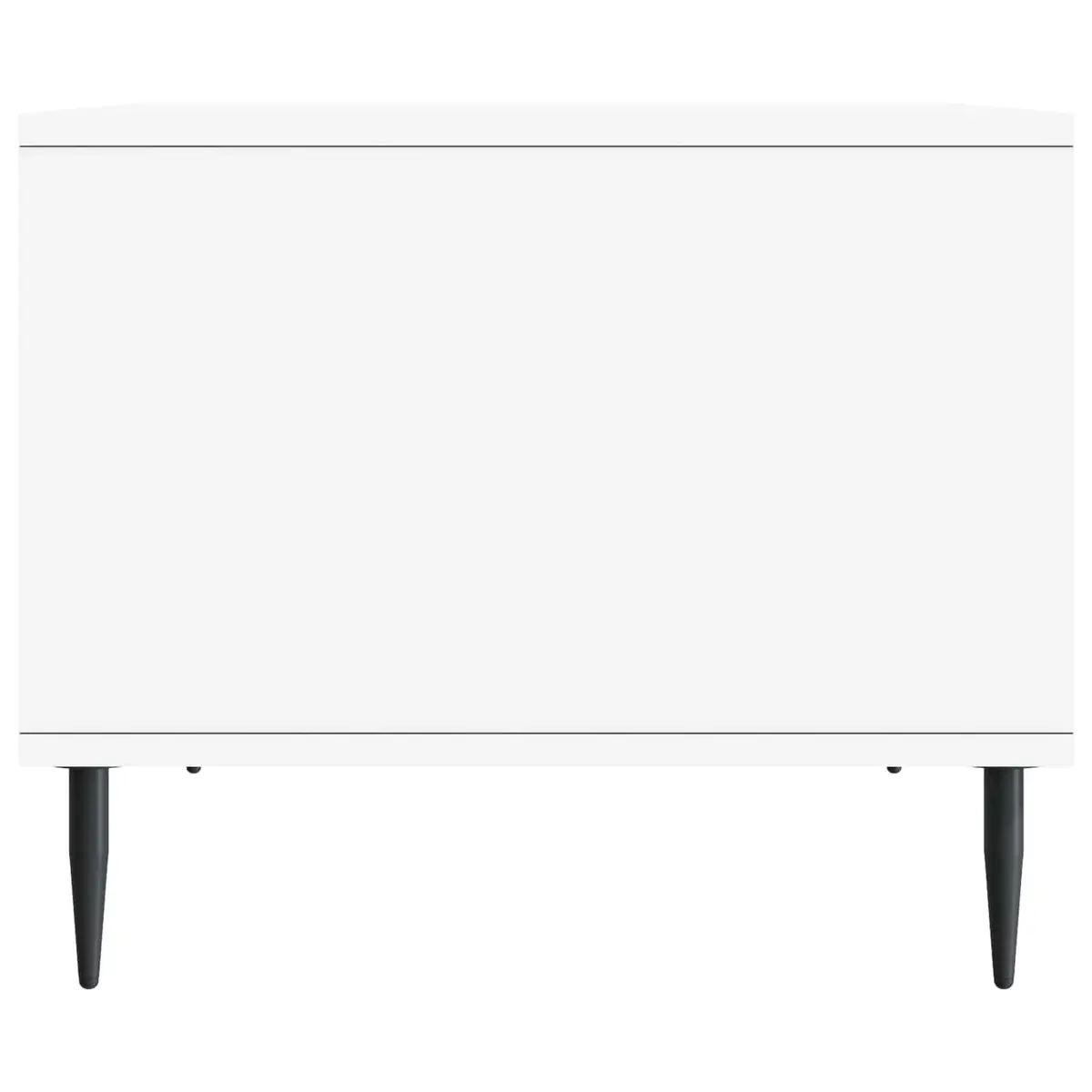 Rectangular White Coffee Table with Storage