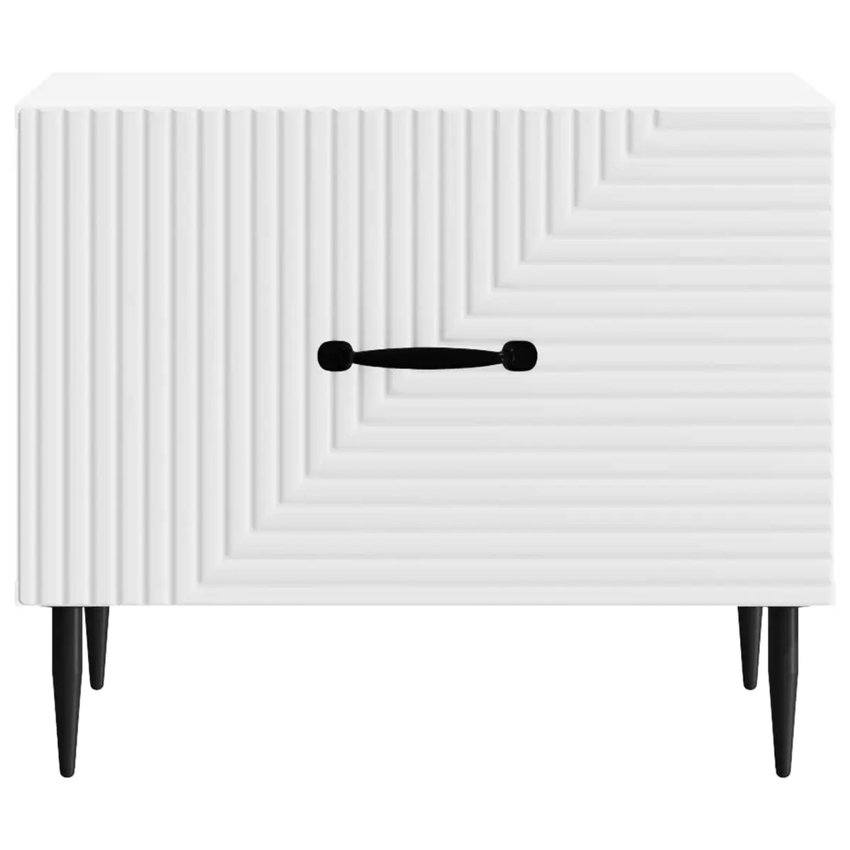 Coffee Table with Drawer in White Engineered Wood