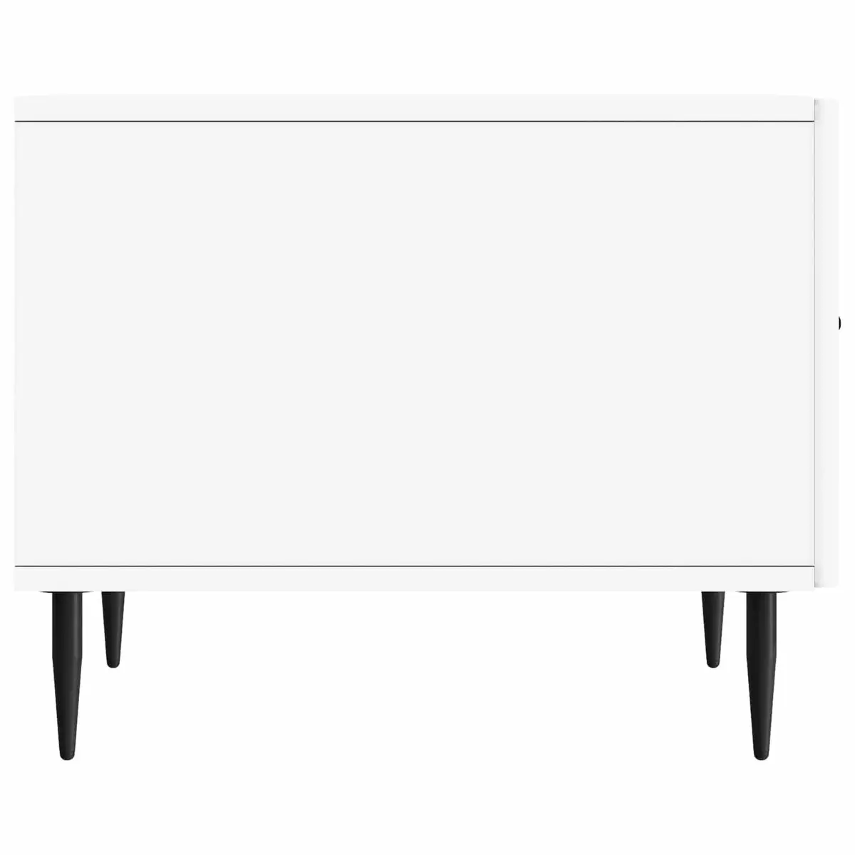 Coffee Table with Drawer in White Engineered Wood