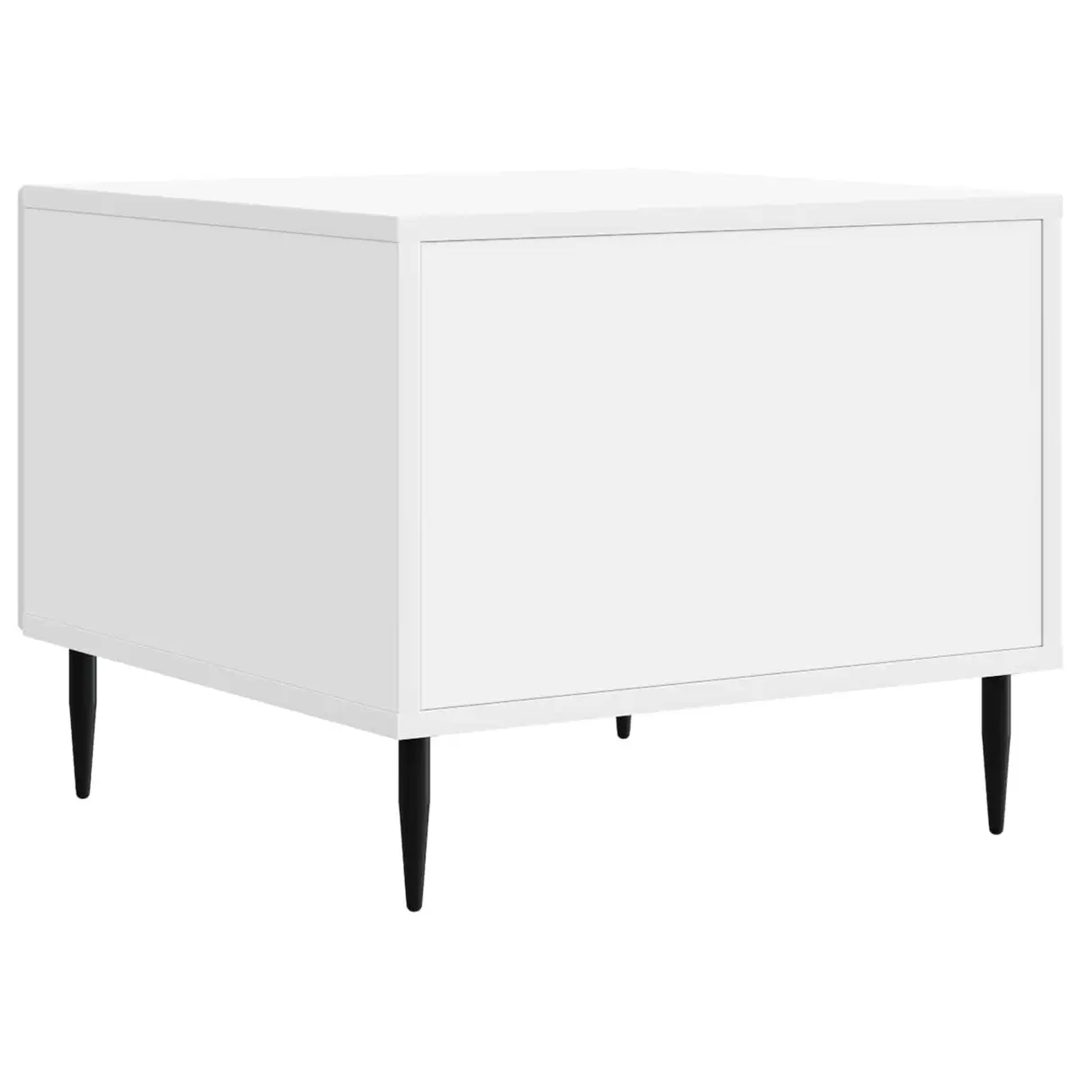 Coffee Table with Drawer in White Engineered Wood