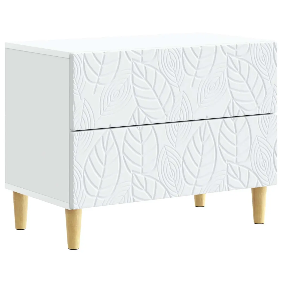 White Bedside Table with Durable Storage