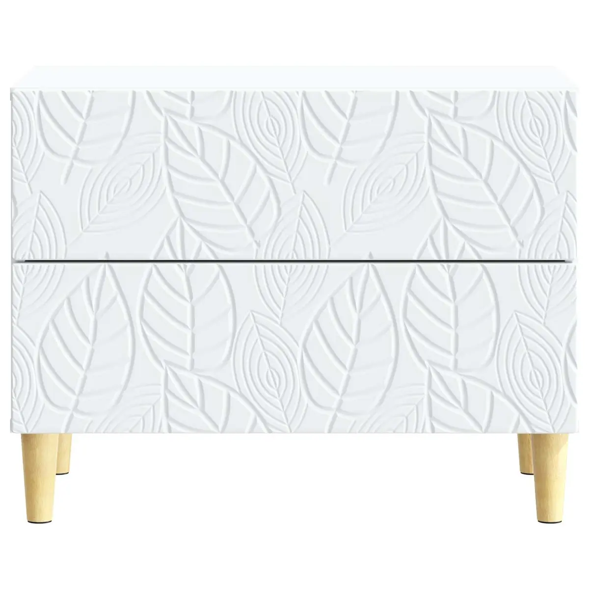 White Bedside Table with Durable Storage