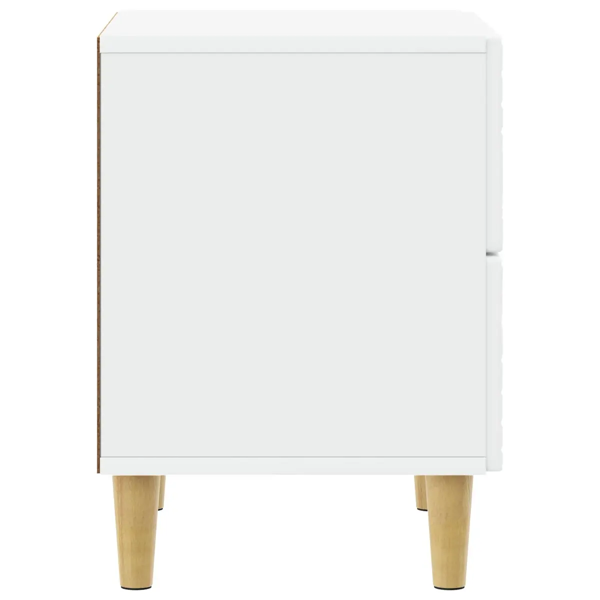 White Bedside Table with Durable Storage