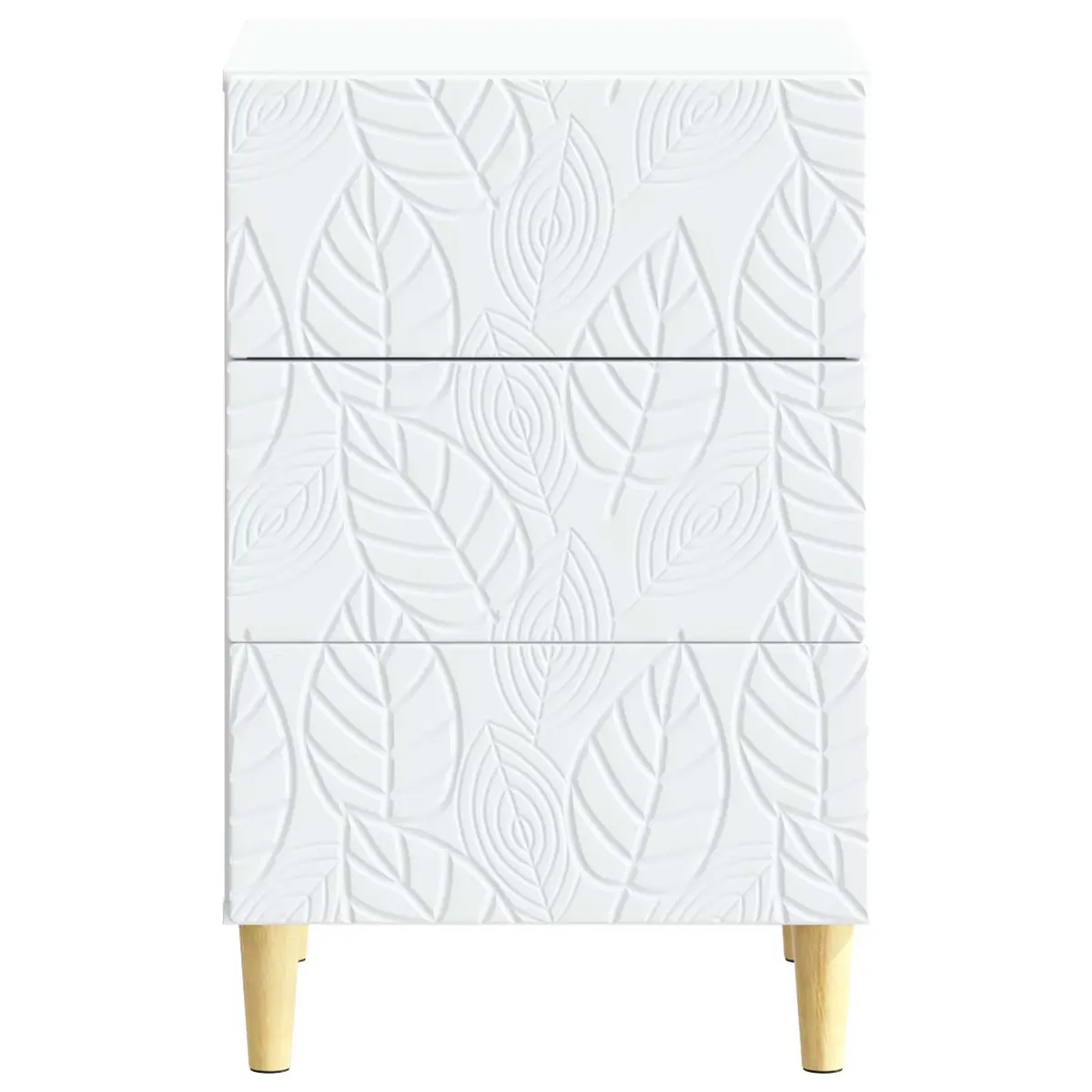 White Bedside Table with Durable Storage Drawer