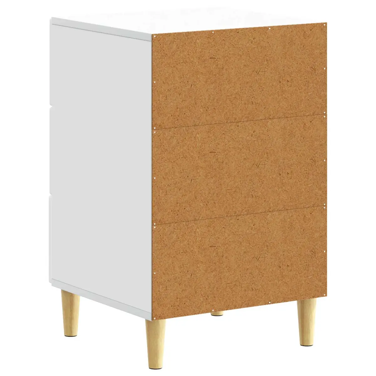 White Bedside Table with Durable Storage Drawer