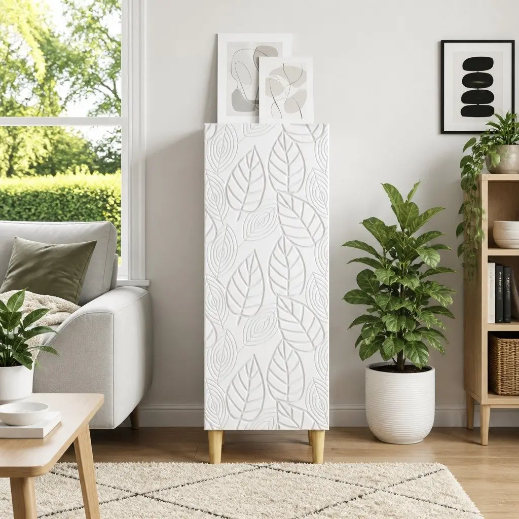 White Sideboard Storage Cabinet for Living Rooms