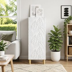 Durable White Sideboard Storage Cabinet for Living Rooms