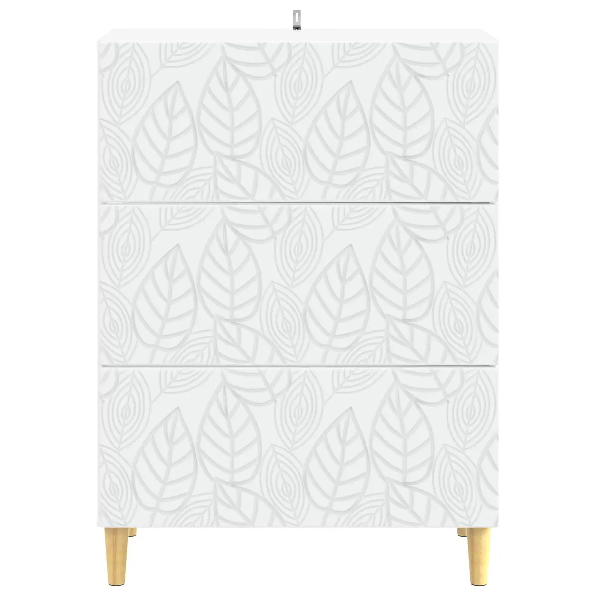 White Rectangular Drawer Cabinet for Living Spaces