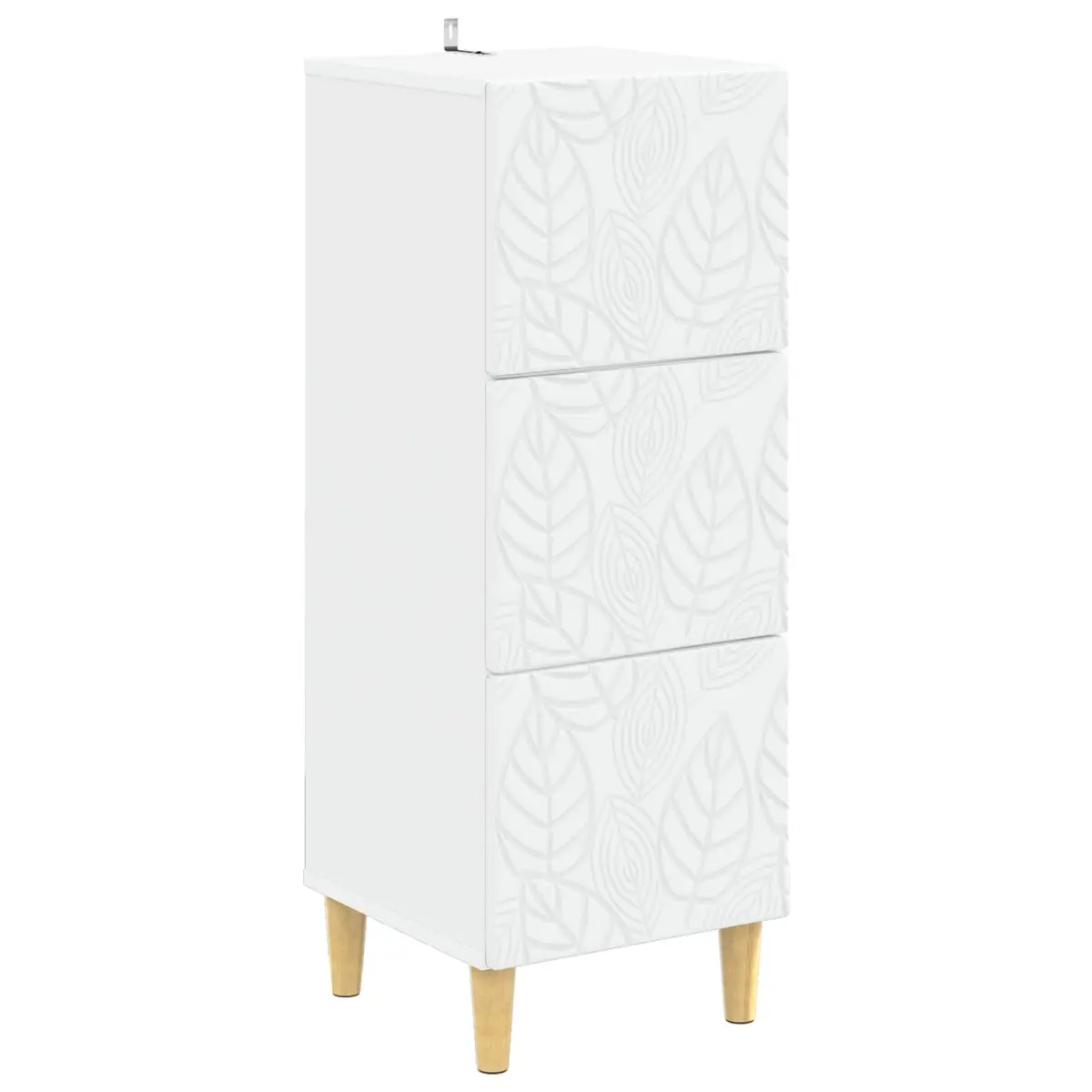 White Drawer Cabinet with Engineered Wood Frame