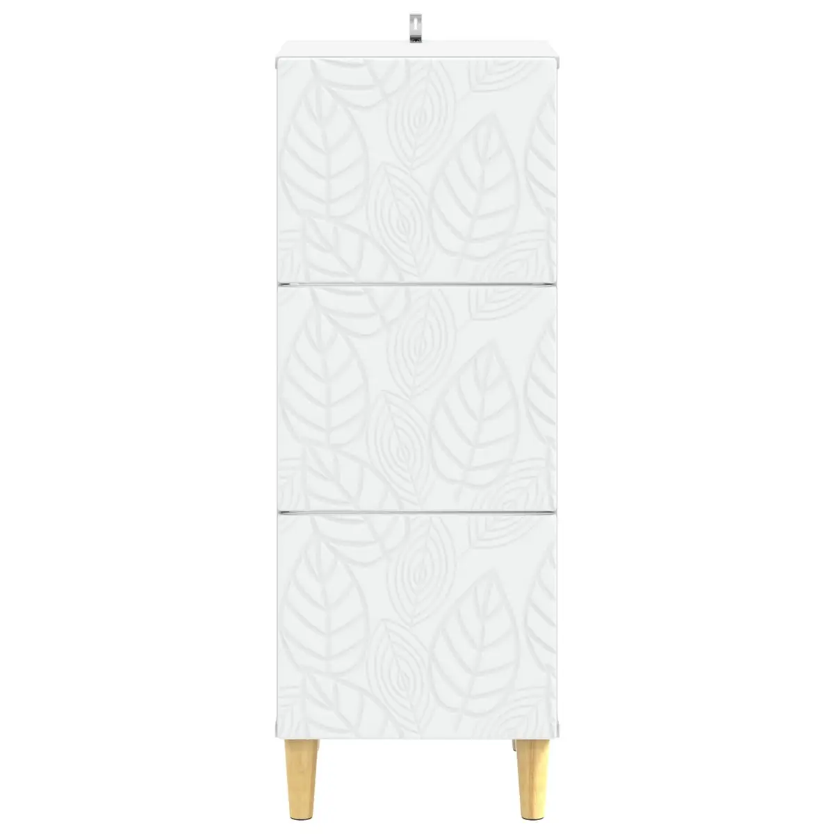 White Drawer Cabinet with Engineered Wood Frame