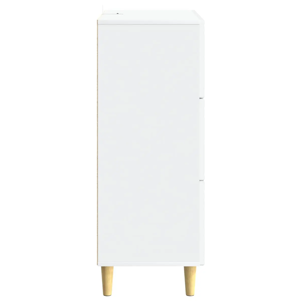 White Drawer Cabinet with Engineered Wood Frame