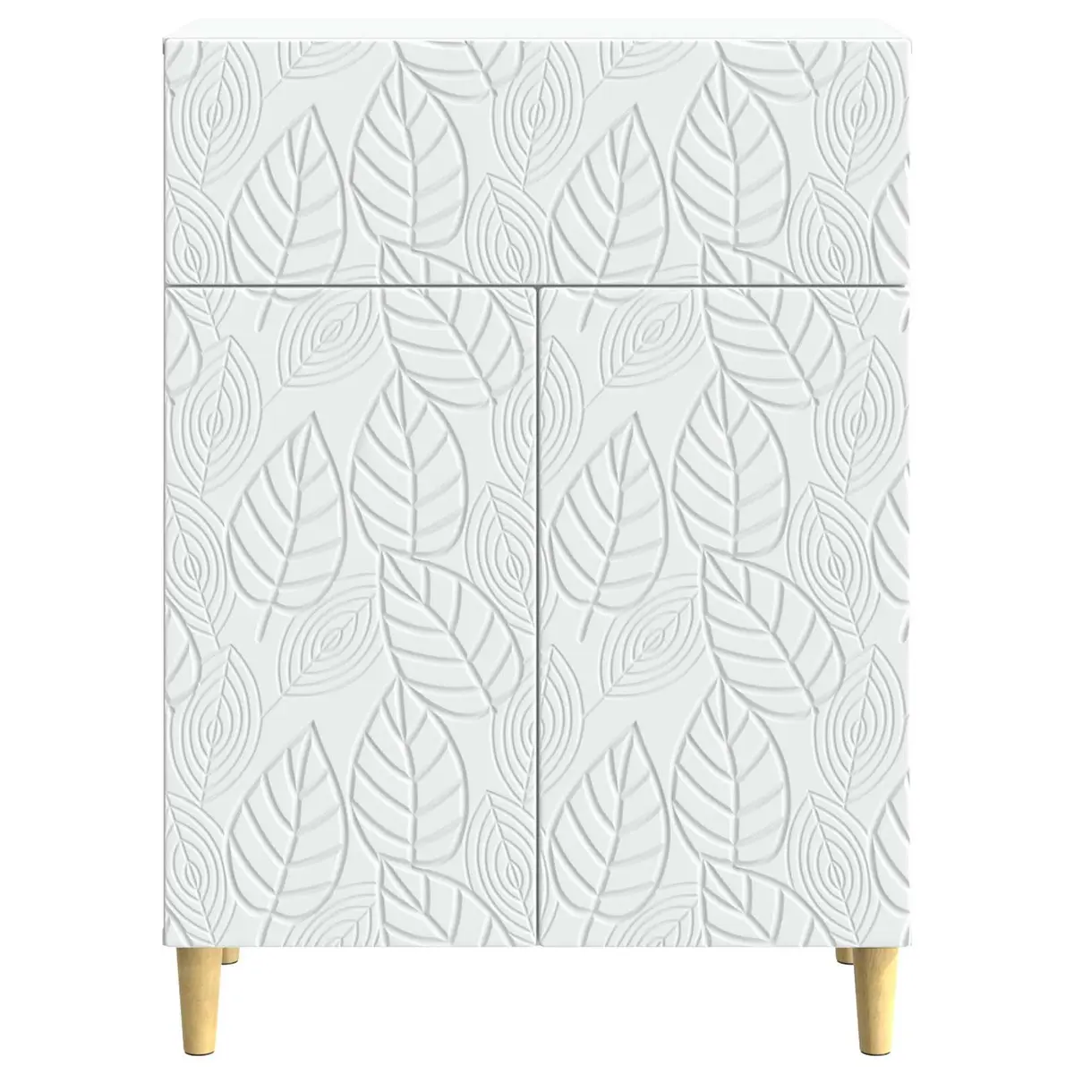 Sideboard Engineered Wood 66cm White Swing Doors Shelves