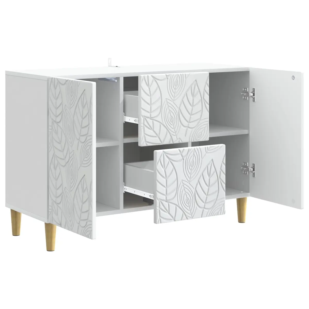 Sideboard White Modern Storage Cabinet Dining Living Room Furniture 89x34.5x60cm
