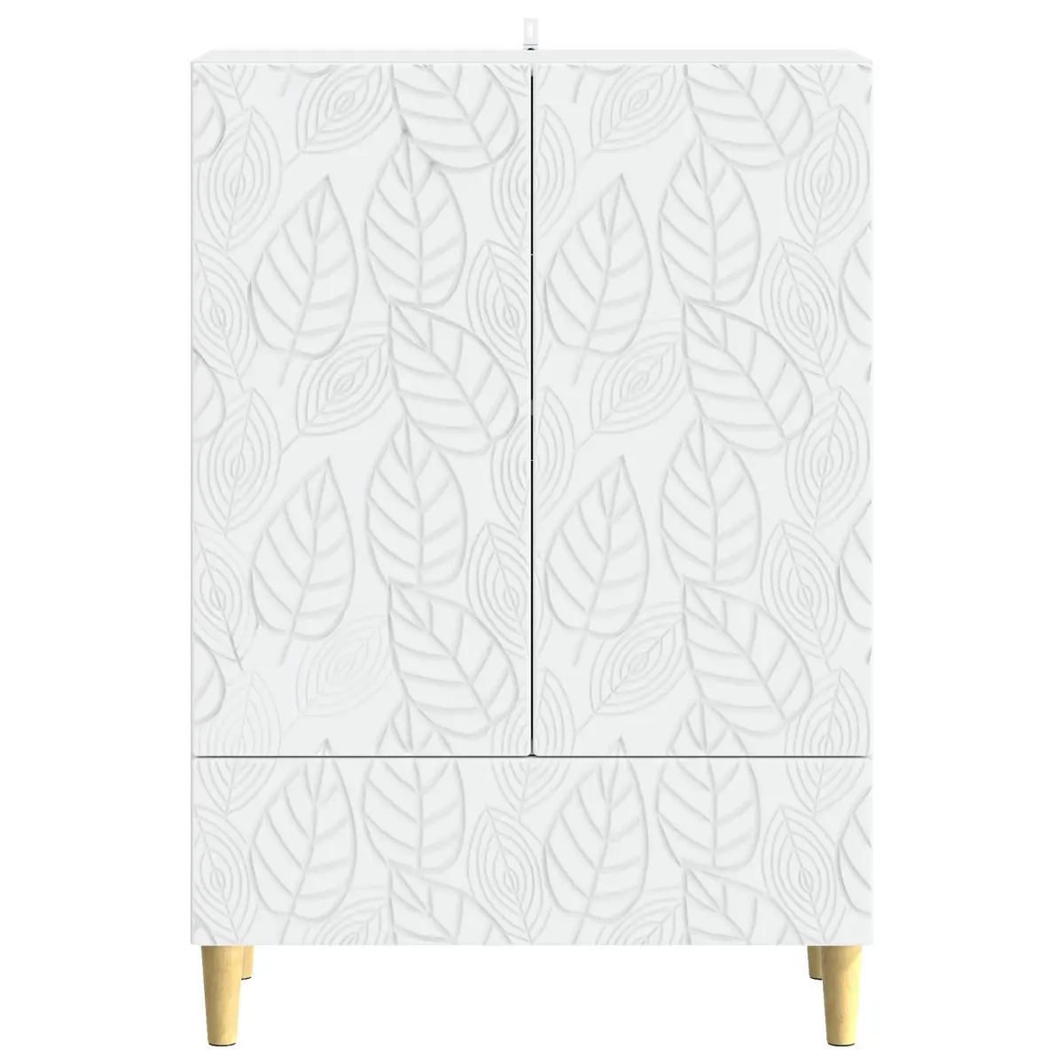 White Sideboard with Solid Eucalyptus Legs 66x34.5x95cm