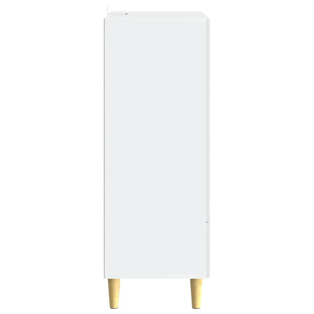 White Sideboard with Solid Eucalyptus Legs 66x34.5x95cm