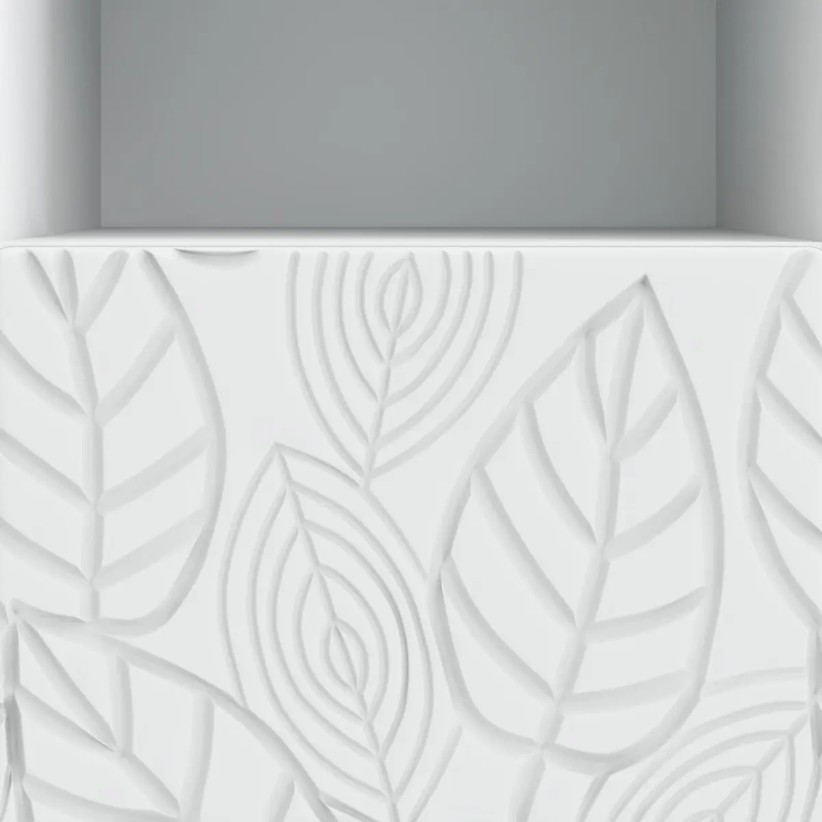 White TV Cabinet with Eucalyptus Legs