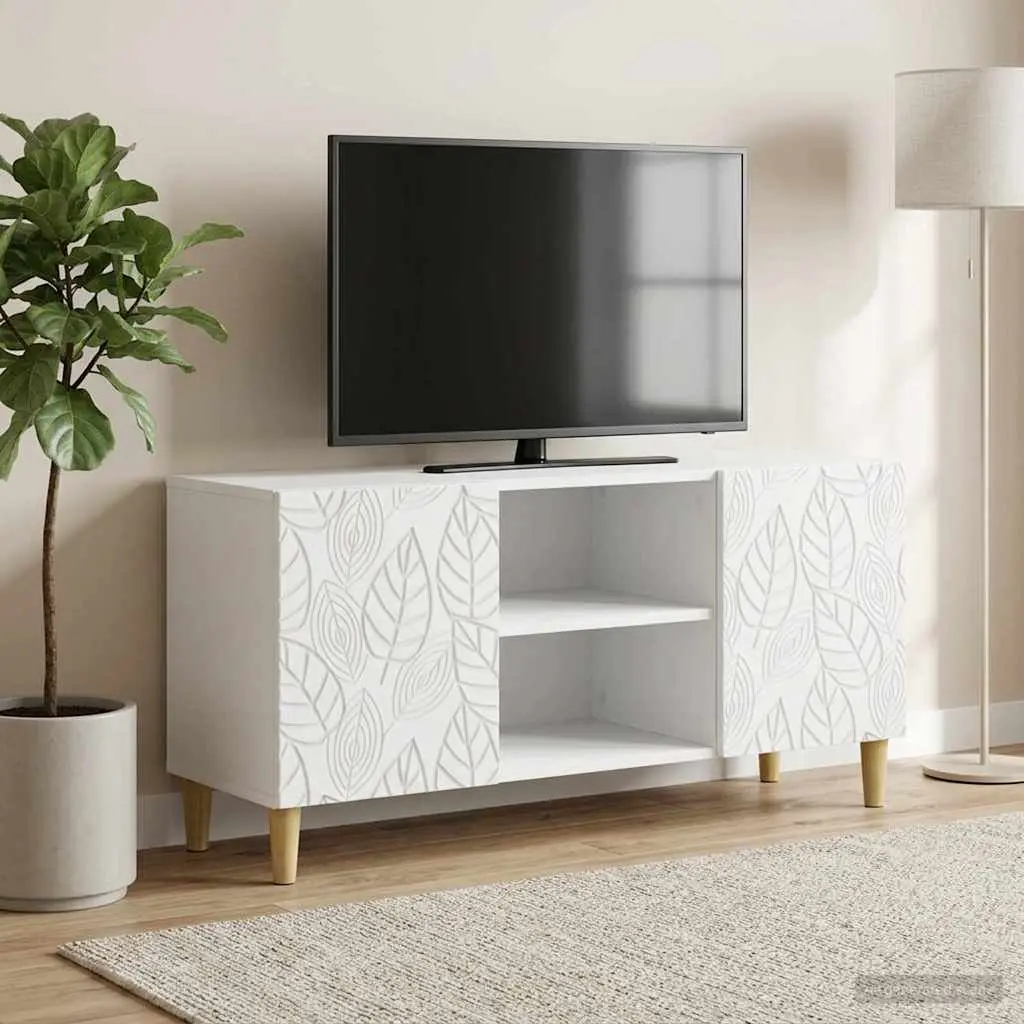 TV Cabinet Engineered Wood 102 x 34.5 x 50 cm White