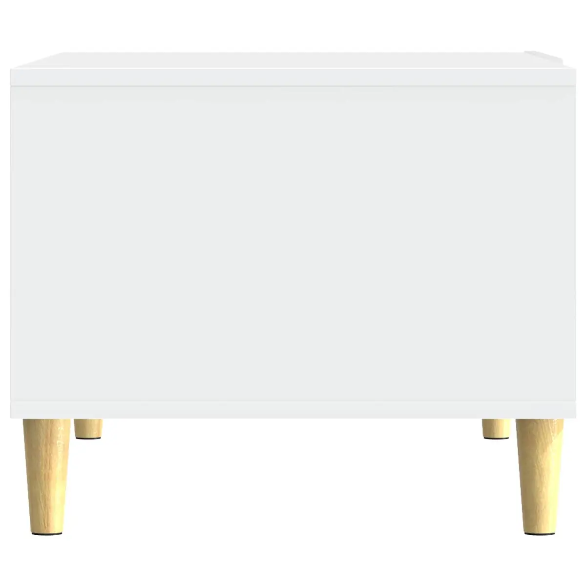 White Rectangular Coffee Table with Storage Shelf