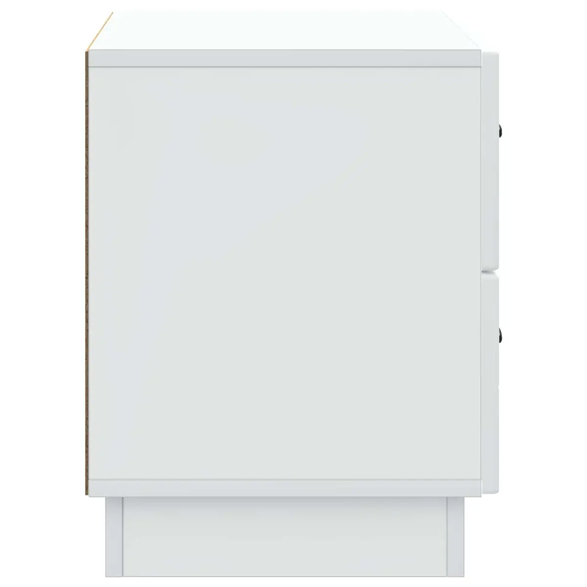 White Bedside Cabinet with Storage Drawers
