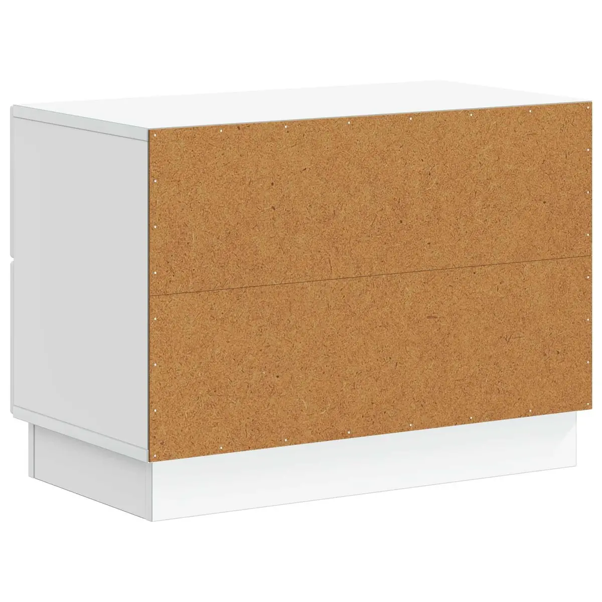 White Bedside Cabinet with Storage Drawers