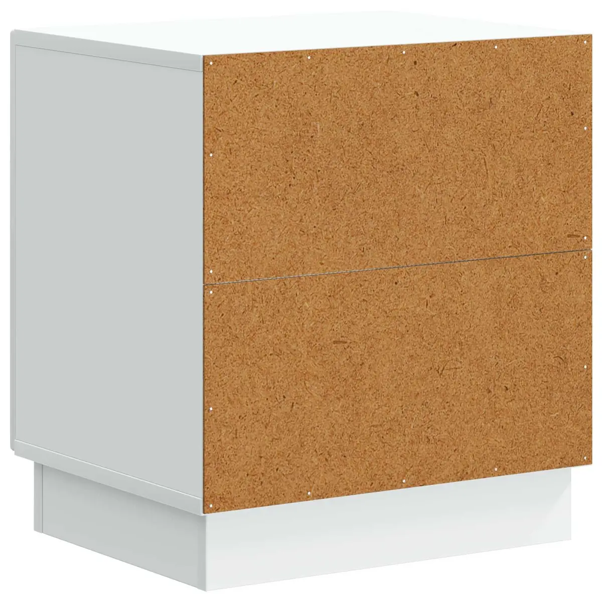 Bedside Table White 43 x 34.5 x 47 cm Storage Cabinet with Door Handles