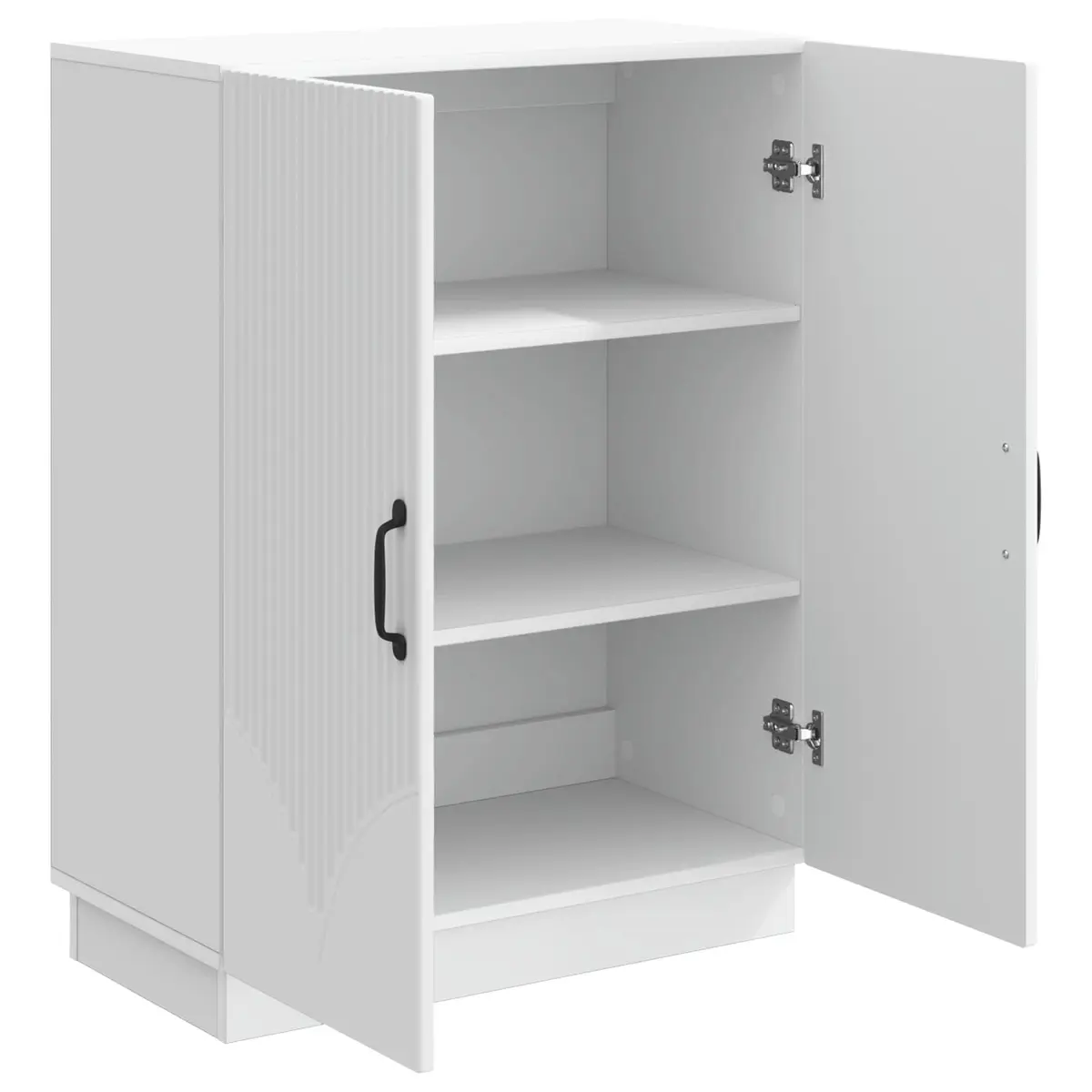 White Engineered Wood Sideboard Buffet Storage