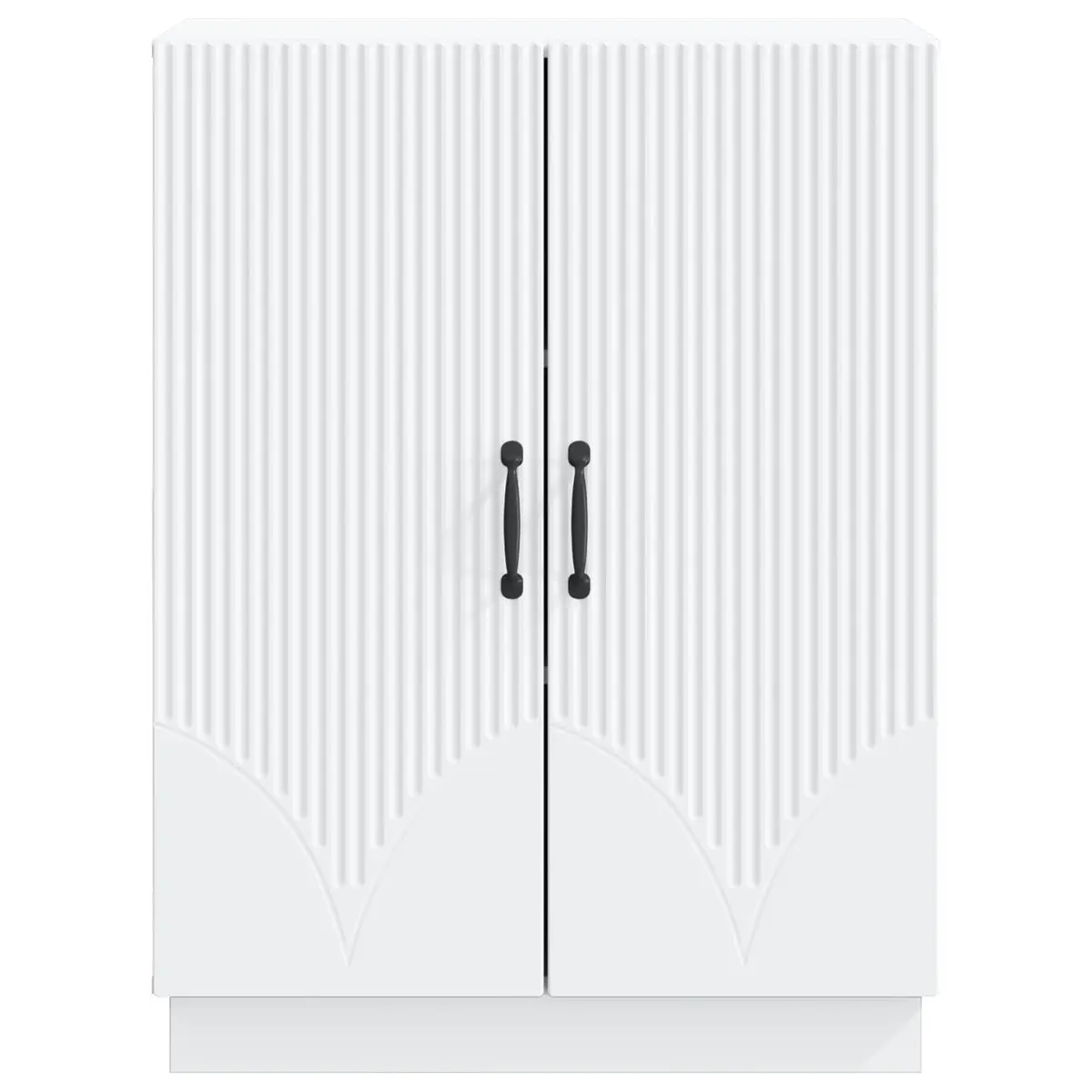 White Engineered Wood Sideboard Buffet Storage