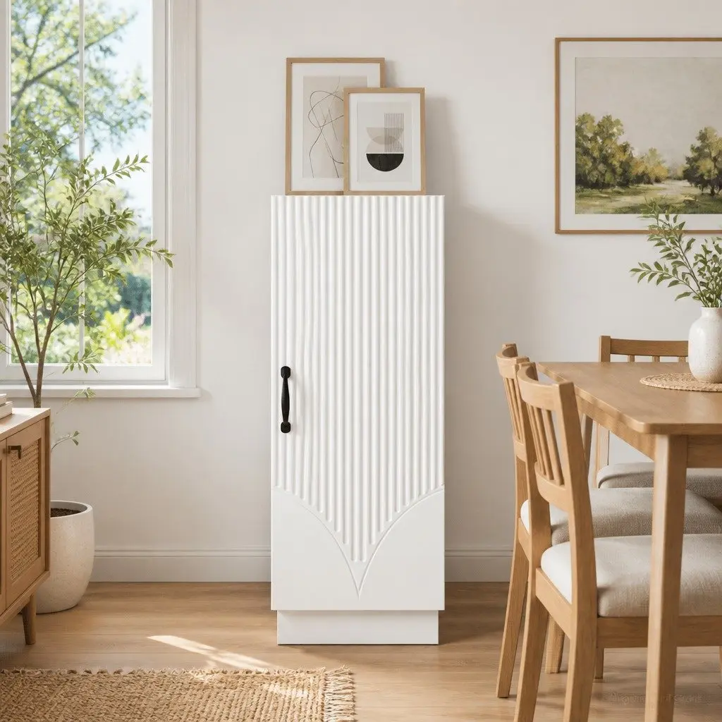 White Sideboard Storage Cabinet for Dining Rooms