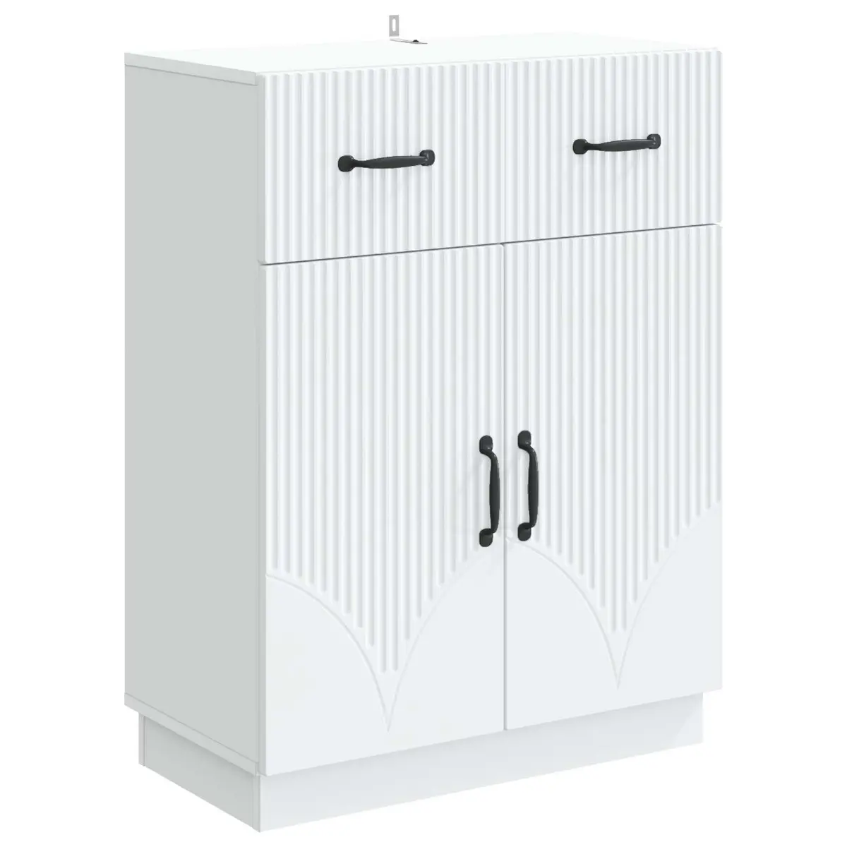 White Sideboard with Storage Capacity 66 x 34.5 x 87 cm