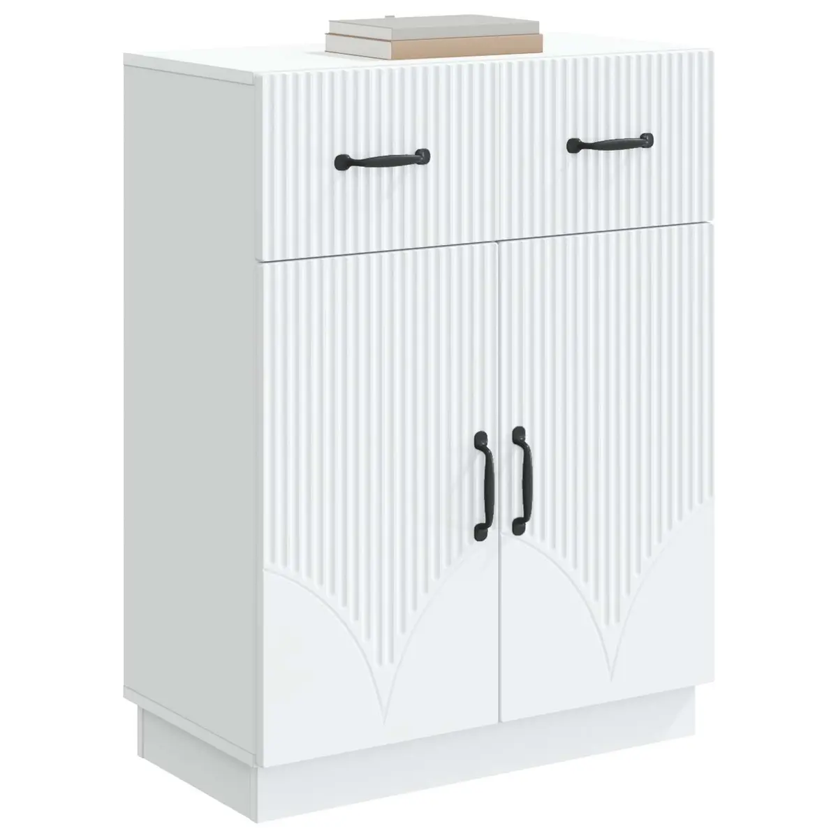 White Sideboard with Storage Capacity 66 x 34.5 x 87 cm