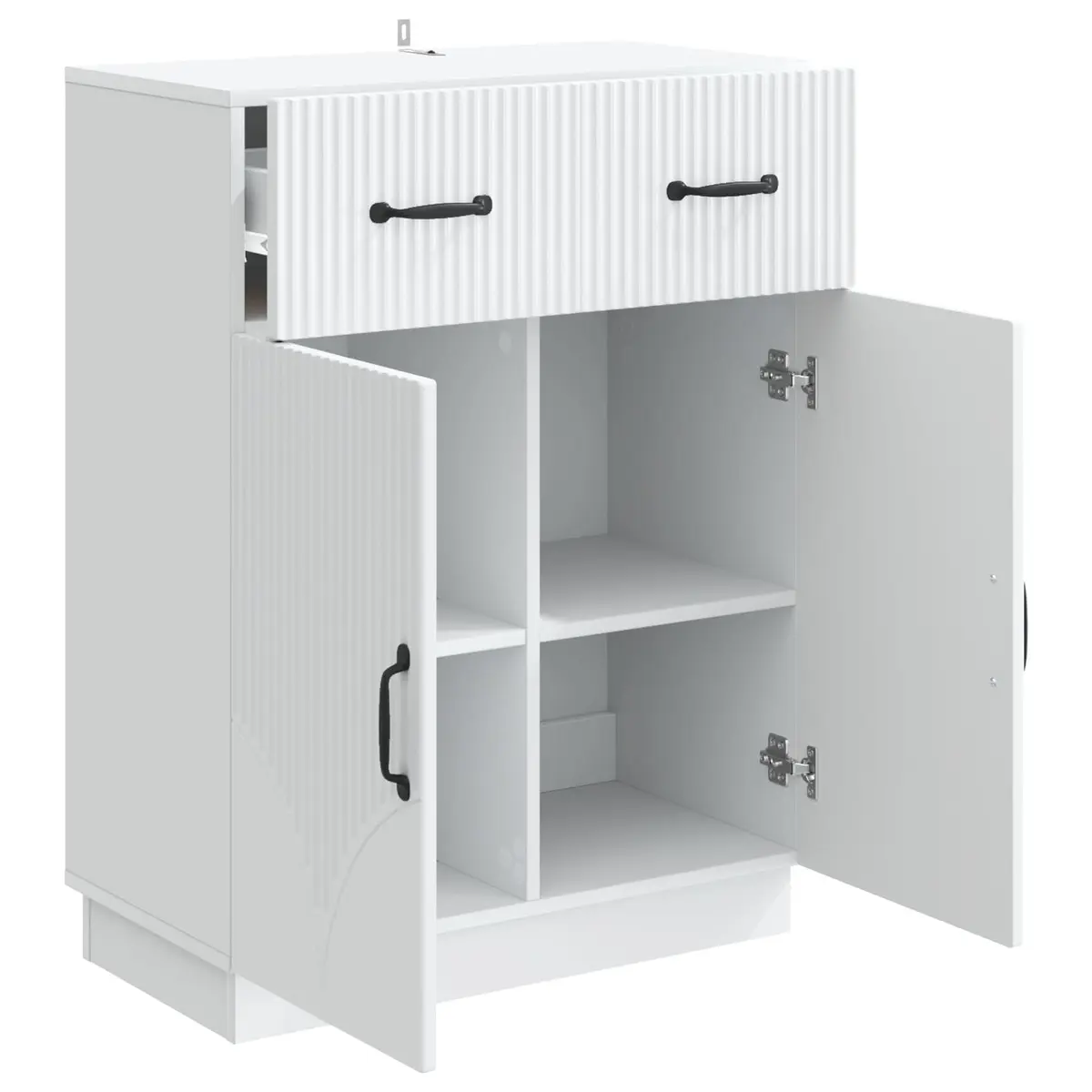 White Sideboard with Storage Capacity 66 x 34.5 x 87 cm